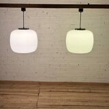 Pair of huge 1970 pendant lights