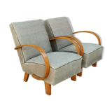 Pair of armchairs by Jindrich Halabala for Thonet 1950. Art deco