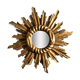 Sun mirror in gilded wood from the 1960s - L 27 cm