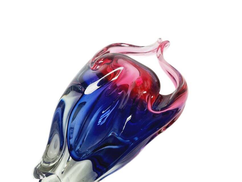 Vase by J. Hospodka for Chribska Glassworks, Former Czechoslovakia, 1960s