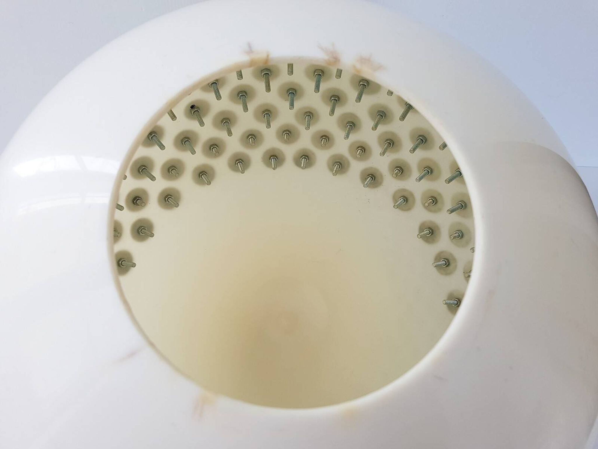 Exceptional plexiglas & plaster ball lamp house arlus 1970 space age 7