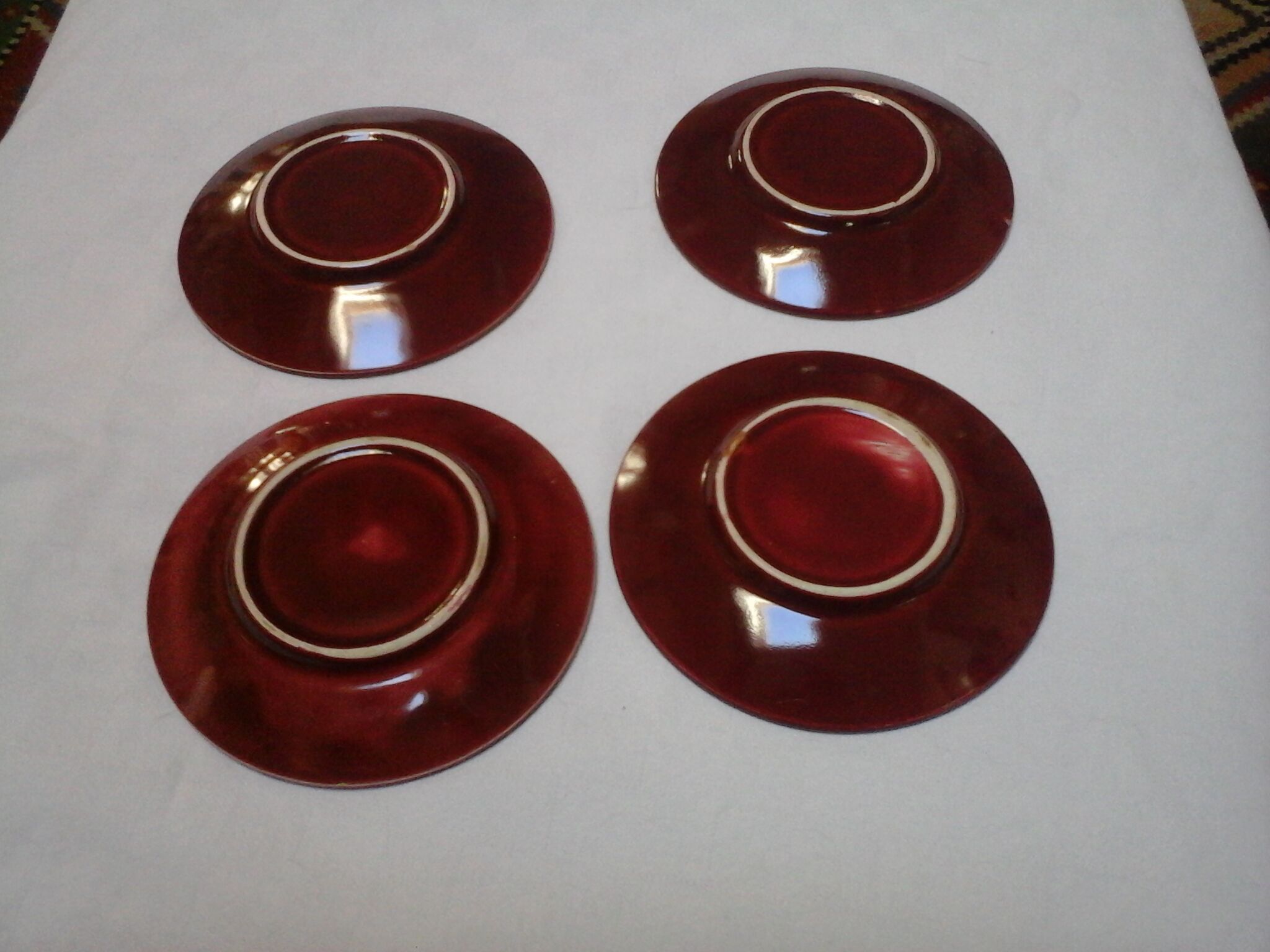 Set de 4 tasses bistrot bordeaux