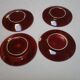 Set de 4 tasses bistrot bordeaux