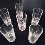 6 Verres à cocktail , whisky , soda en verre VMC