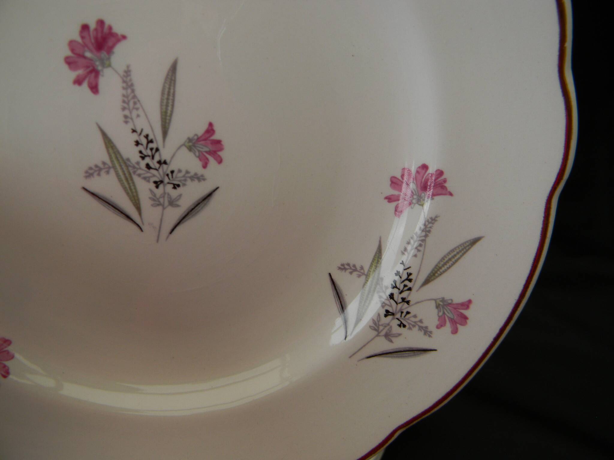 6 dessert plates in earthenware from SARREGUEMINES. DAMPIERRE model.