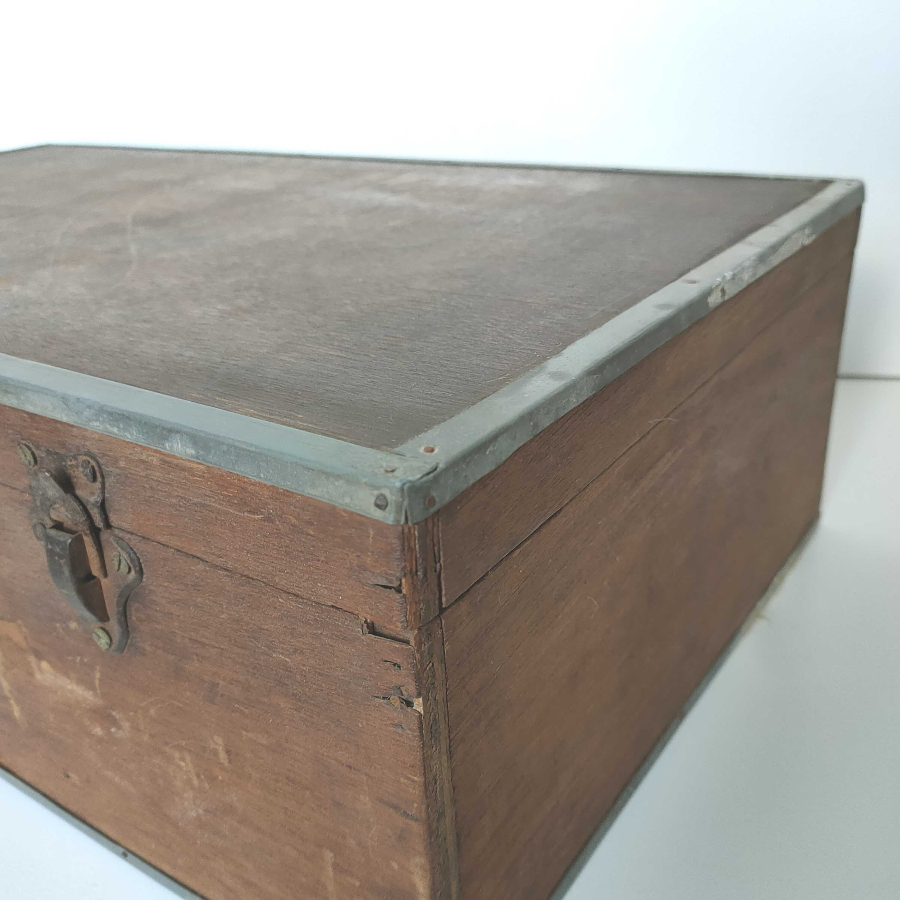 Old wooden suitcase