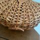 Old baskets and woven wicker basket.