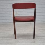 1960s, Danish chair by Farstrup, original condition, solid teak wood, leather.
