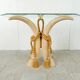 Vintage faux tusk console table, 1980s