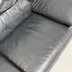 Anthracite grey leather sofa — Italian postmodern design