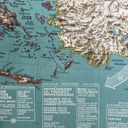 Old map Eastern Mediterranean — Trade flows 1946 | Greece,