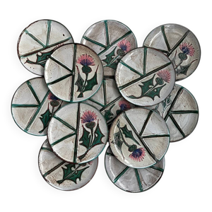 set 12 assiettes à fondue