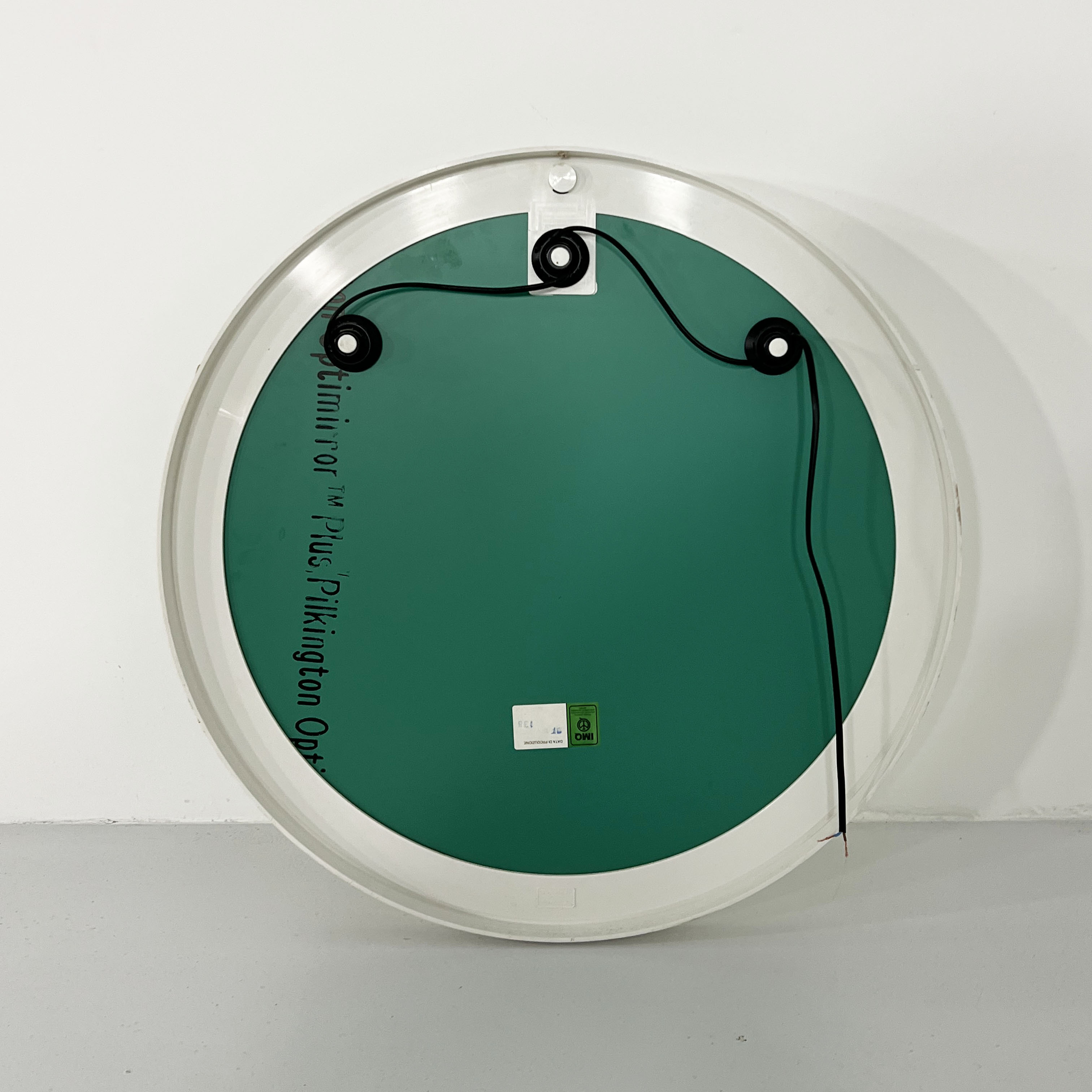 Mirror with integrated round bulbs by Gedy, 1970