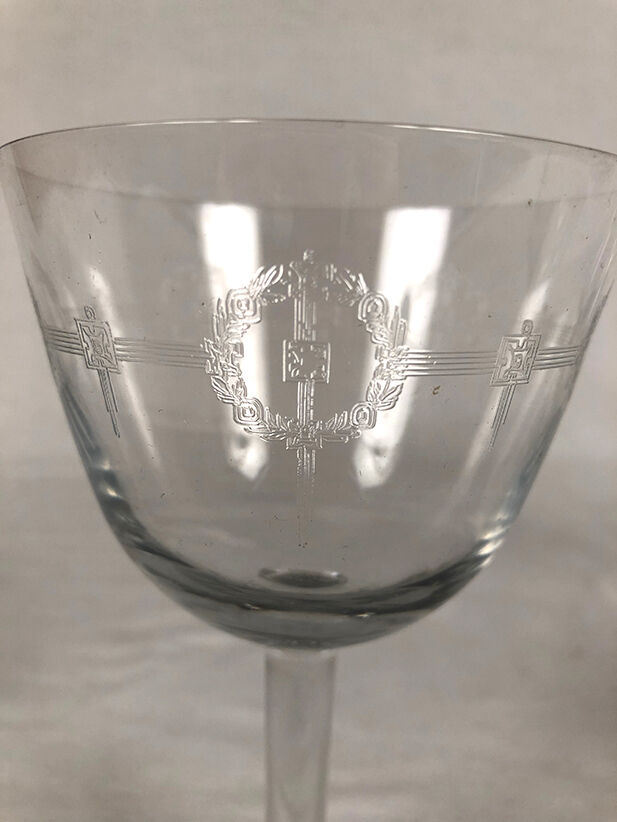 Service of cut crystal glasses. 42 pieces