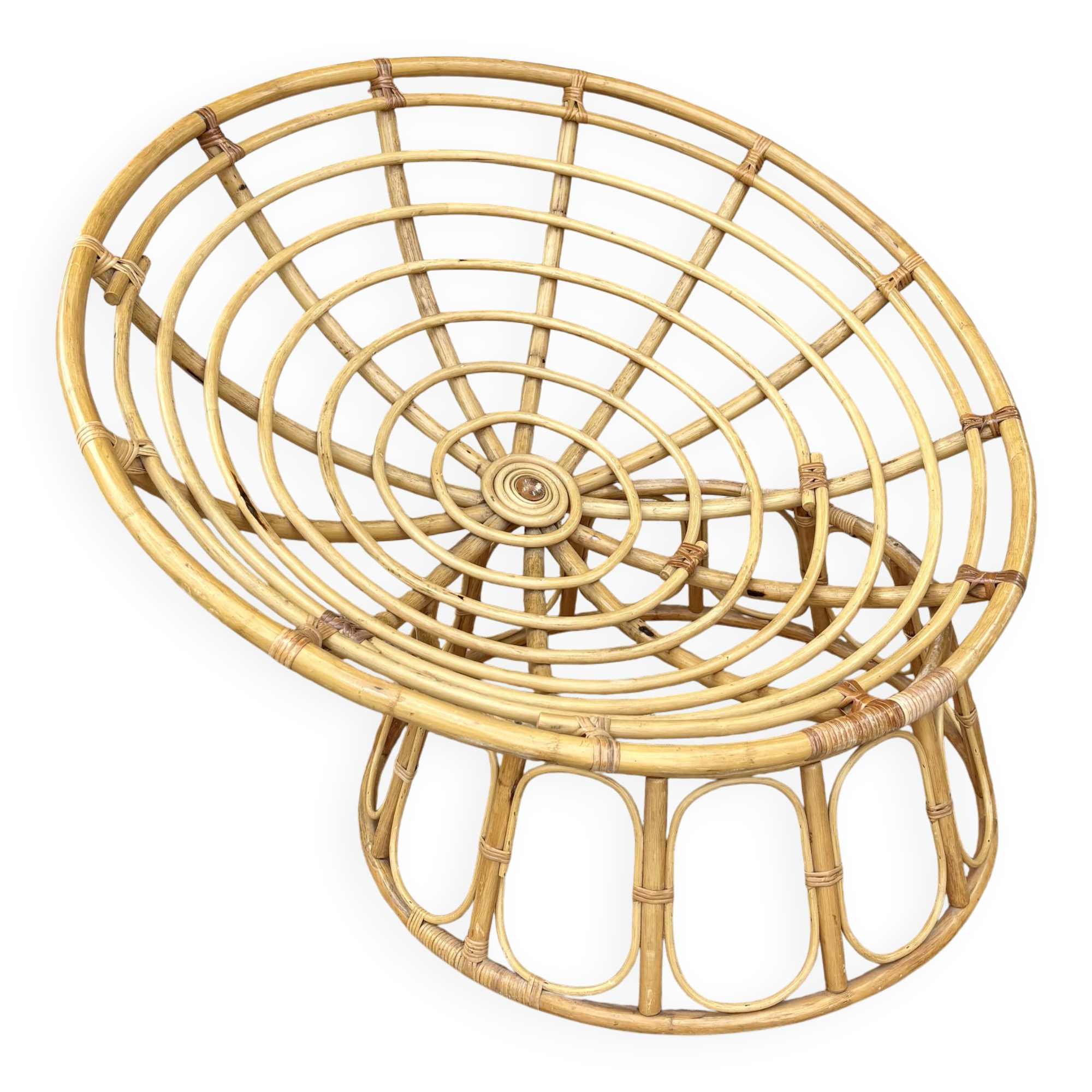 Loveuse/fauteuil en rotin vers 1950