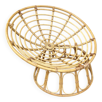 Loveuse/fauteuil en rotin vers 1950
