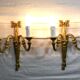 Pair of sconces Bronze 2 lights Louis XVI style