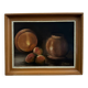 Oil on panel by Possis still life with fruits 20th century