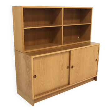 Scandinavian oak library "Öresund", Børge Mogensen, Sweden, 1960