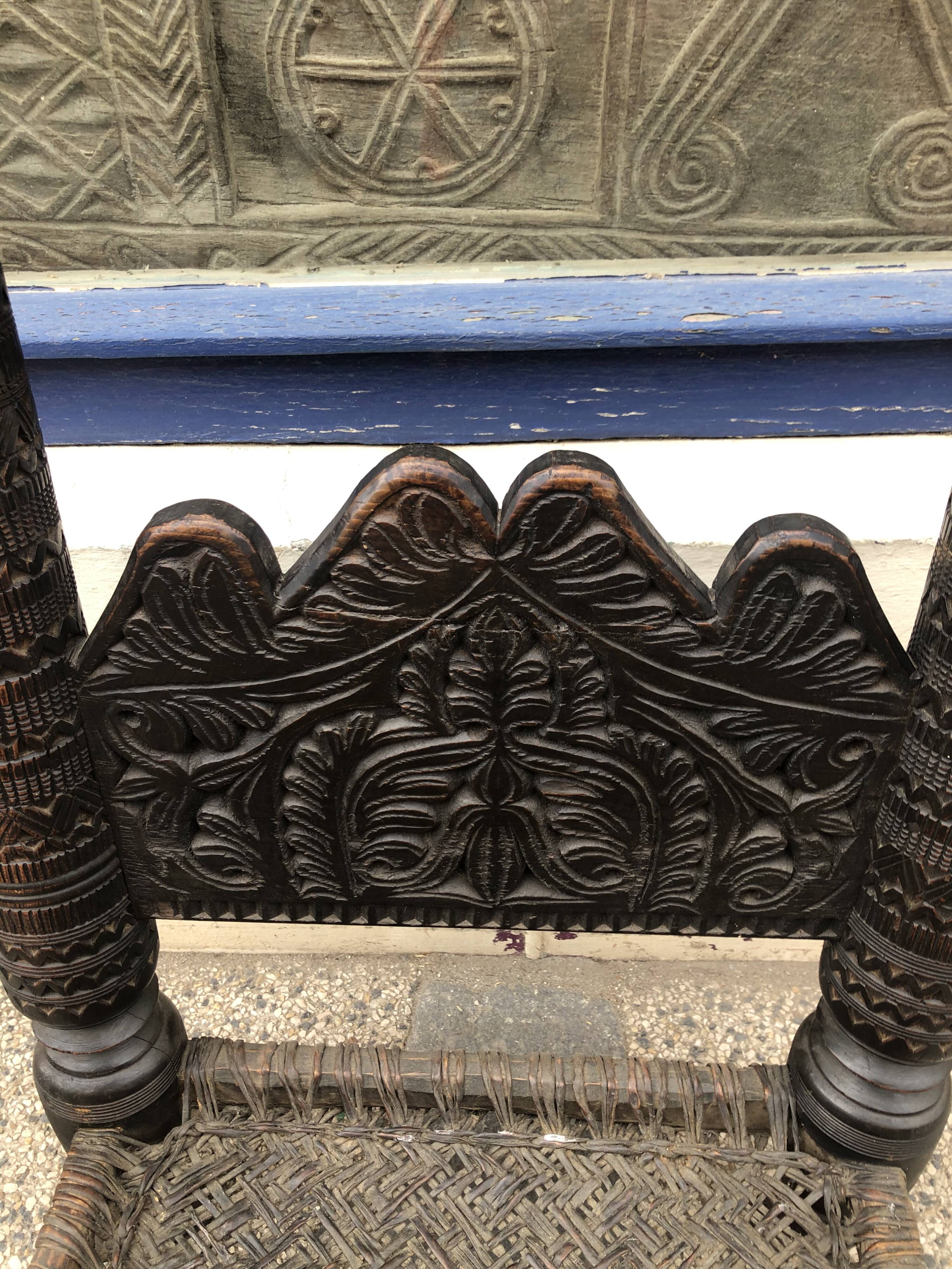 Pau e of Afghan chairs