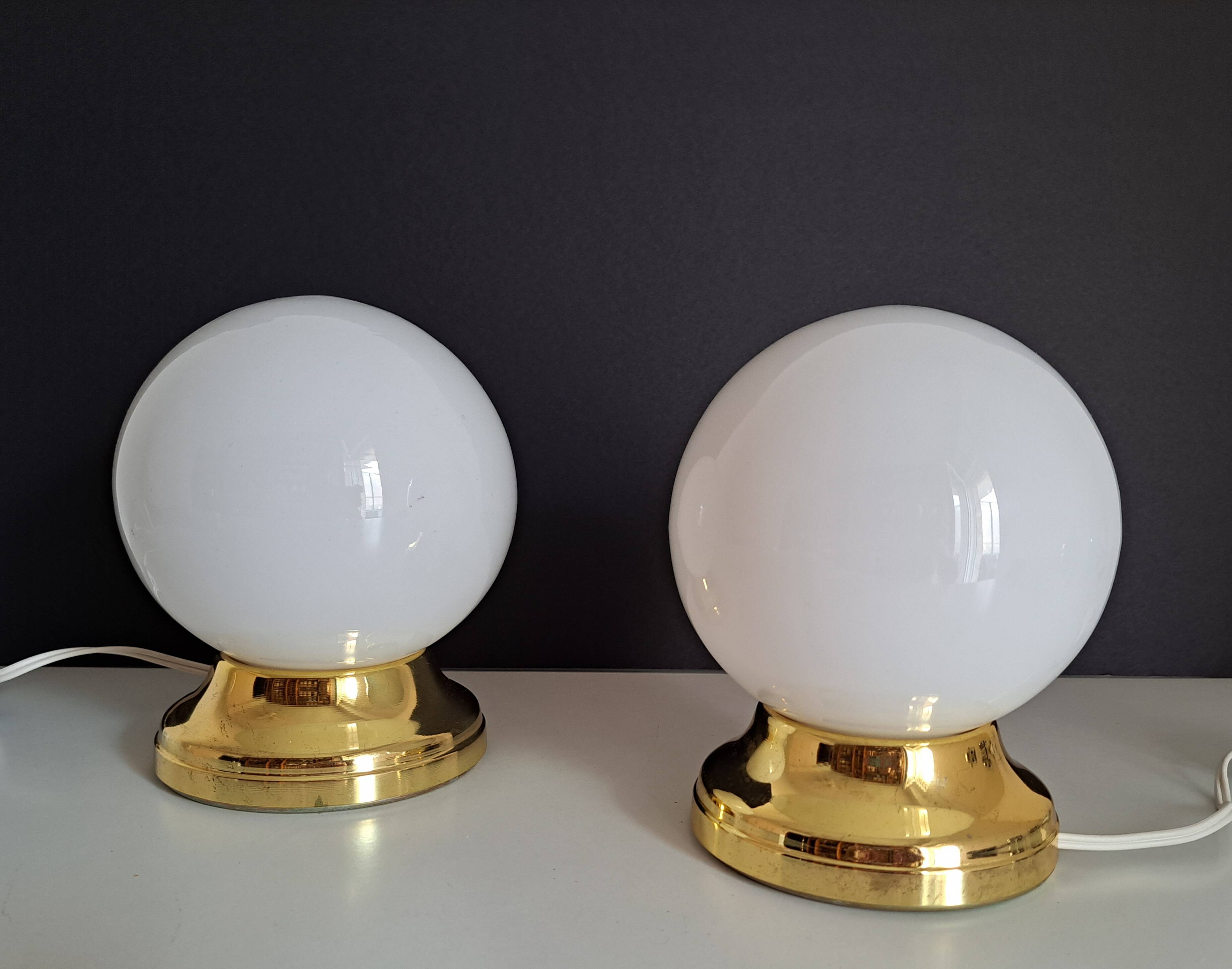 Pair of vintage bedside lamps