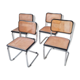 Series of 4 chairs Marcel Breuer Cesca b32
