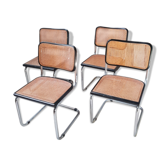 Series of 4 chairs Marcel Breuer Cesca b32