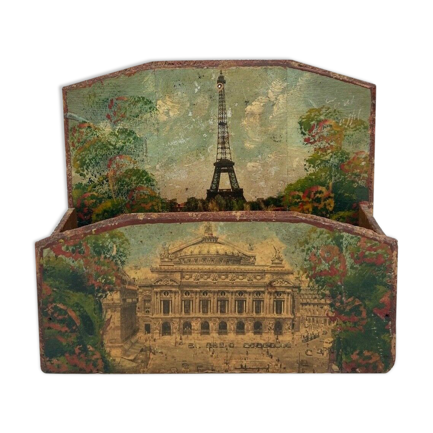 Door mail eiffel tower monuments of paris early xxth painting