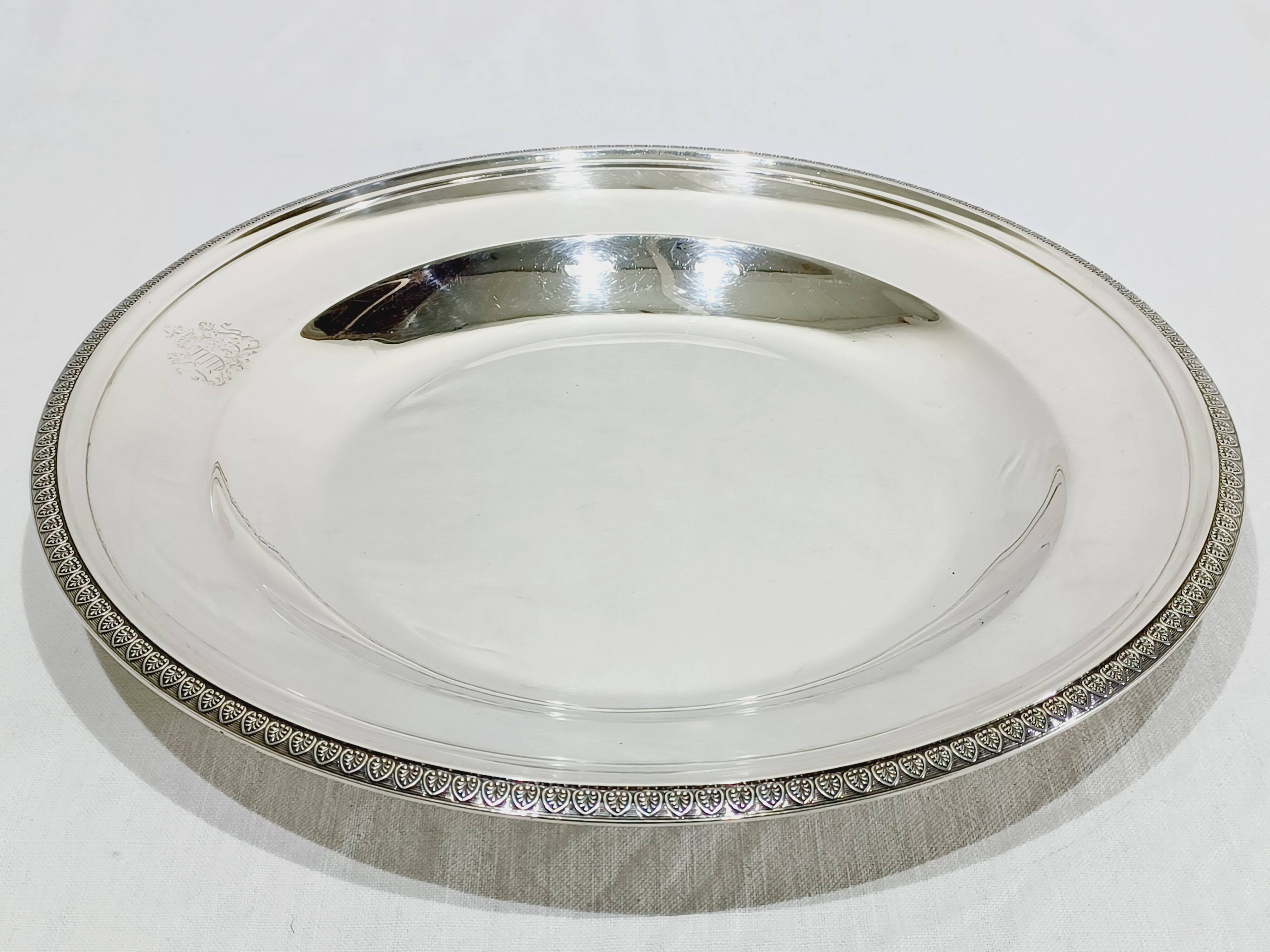 CHRISTOFLE - MALMAISON MODEL - SILVER-PLATED METAL PLATTER