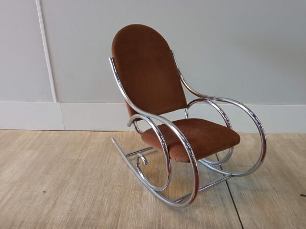 Rocking-chair chromé