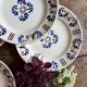 Set of 6 antique plates in the Laval pattern.