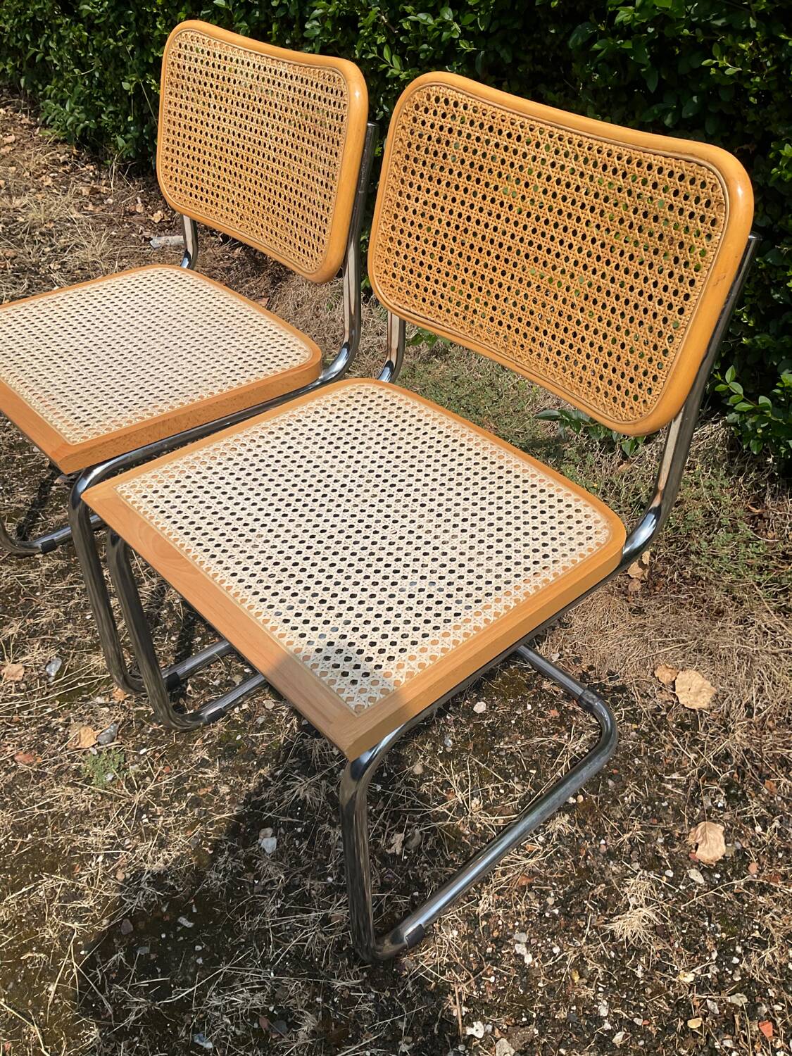 Pair of Marcel Breuer Cesca B32 chairs