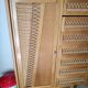Vintage wood and rattan cabinet