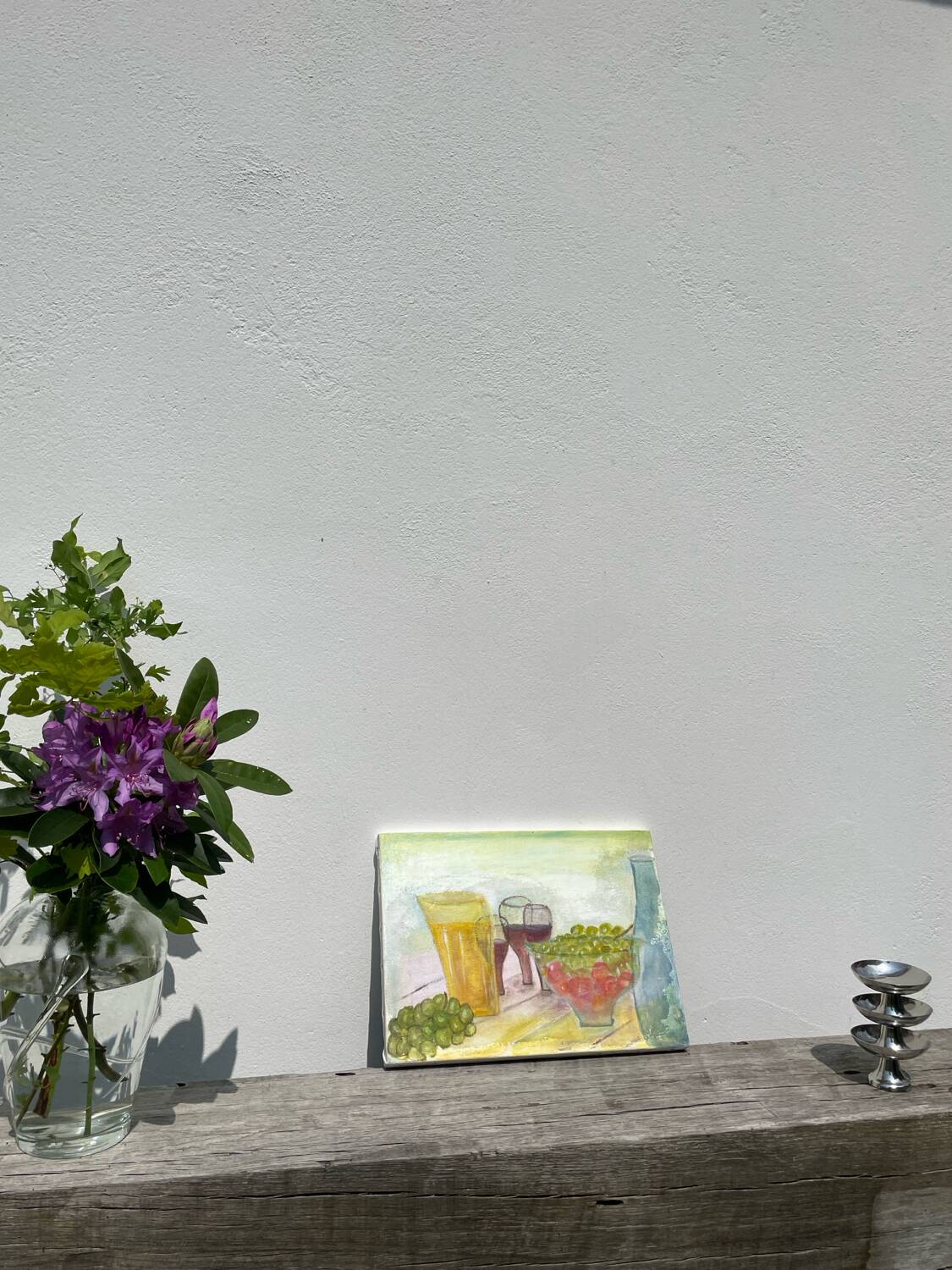 Still life painting on canvas