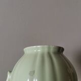 Vintage carafe pitcher Salins les Bains France mint green