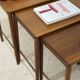 Set of 3 Scandinavian nesting tables in teak – 1960s