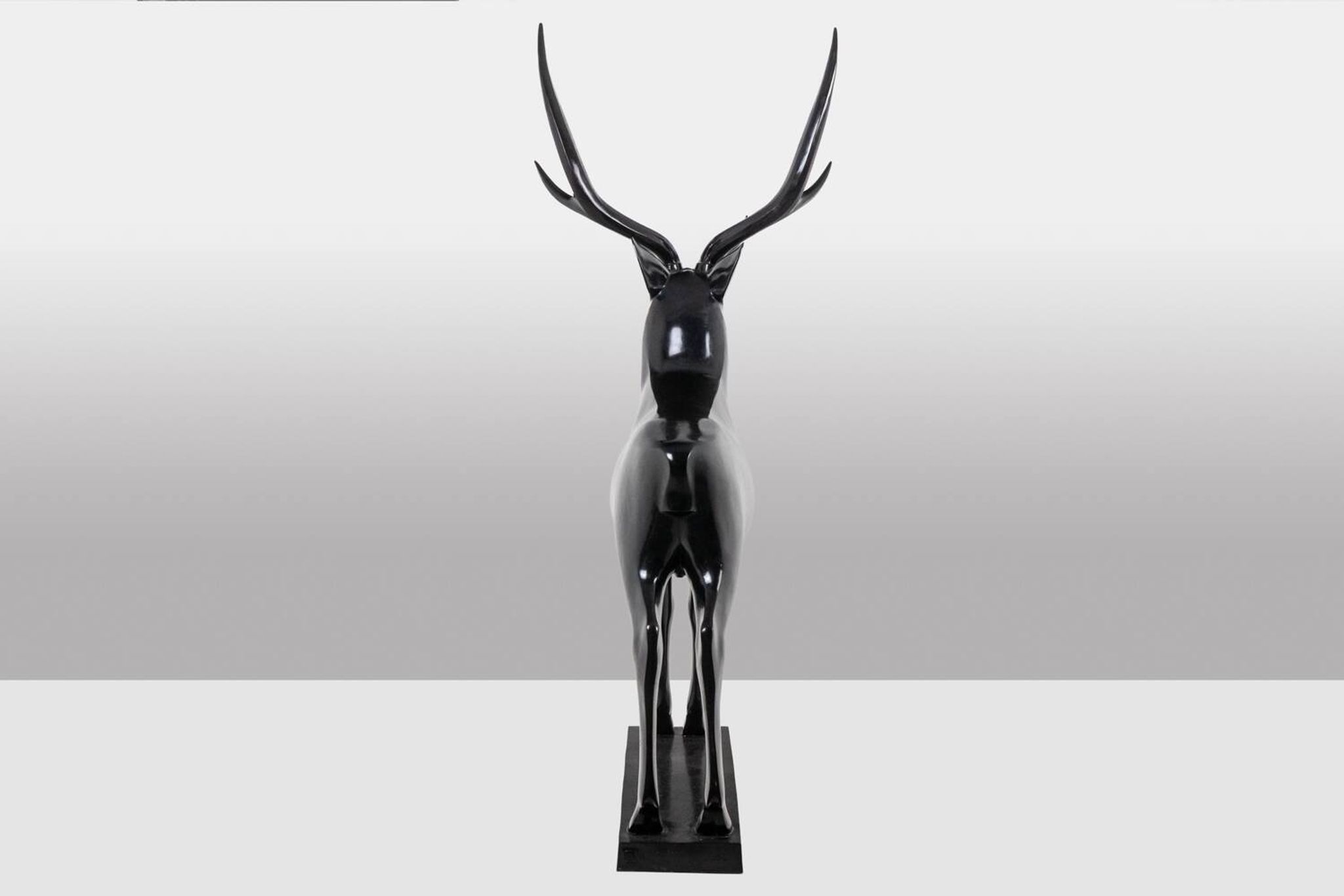 François Pompon. Deer, life-size bronze sculpture. 2006 edition