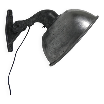 Industrial aluminum street lamp, wall lamp, 1950s