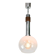 Vintage Italian Chrome and Glass Pendant Lamp
