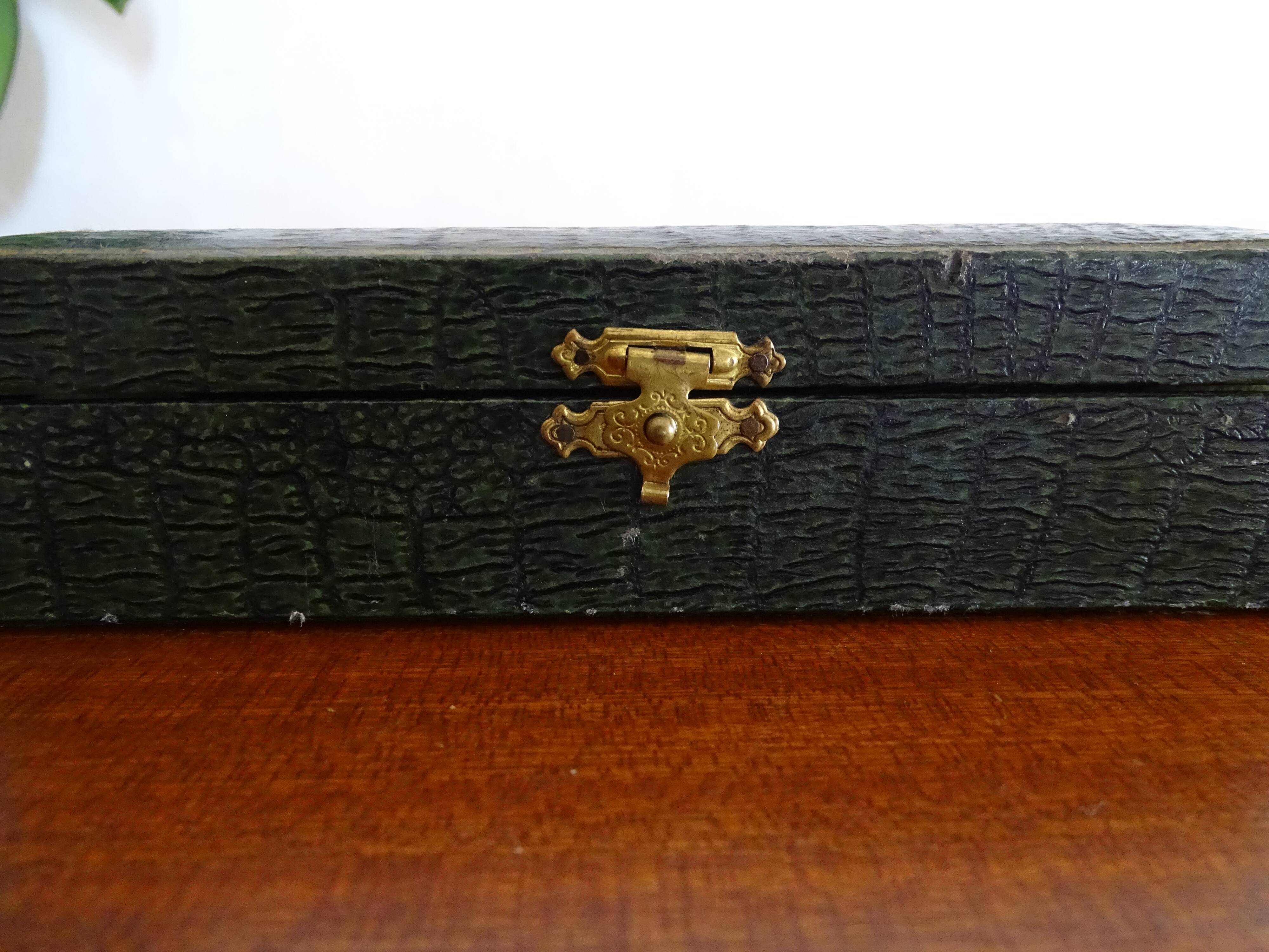 12 dessert spoons Apollo silver metal 1920 in case