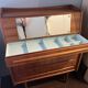Danish multifunctional secretary (1960s) with desk and dressing table.