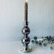 Eglomise glass candle holder