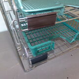 Banette of 2 metal mail baskets 70s