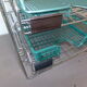 Banette of 2 metal mail baskets 70s