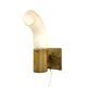 Brass and Pulegoso Glass Wall Lamp attributed to Aldo Nason for Mazzega 1960s