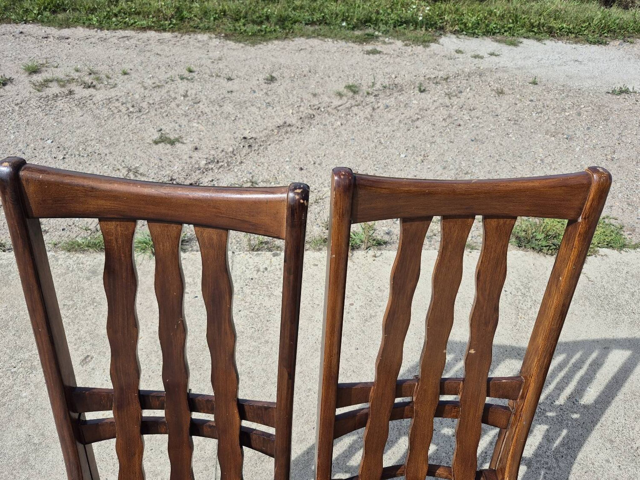 Set 4 vintage Triconfort France adjustible 1960s deckchair
