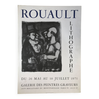 Georges ROUAULT (d'ap.) Rouault Lithographe / Galerie des Peintres-Graveurs, 1971. Affiche originale