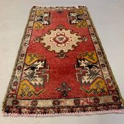 Small Vintage Turkish Rug 103x53 cm, Short Runner, Tribal, Shabby, Mini Carpet