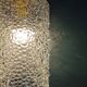Vintage 60s brass pendant lamp with transparent glass bubbles