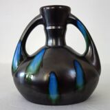 Flamed ceramic vase signed De Bruyn Five Lille